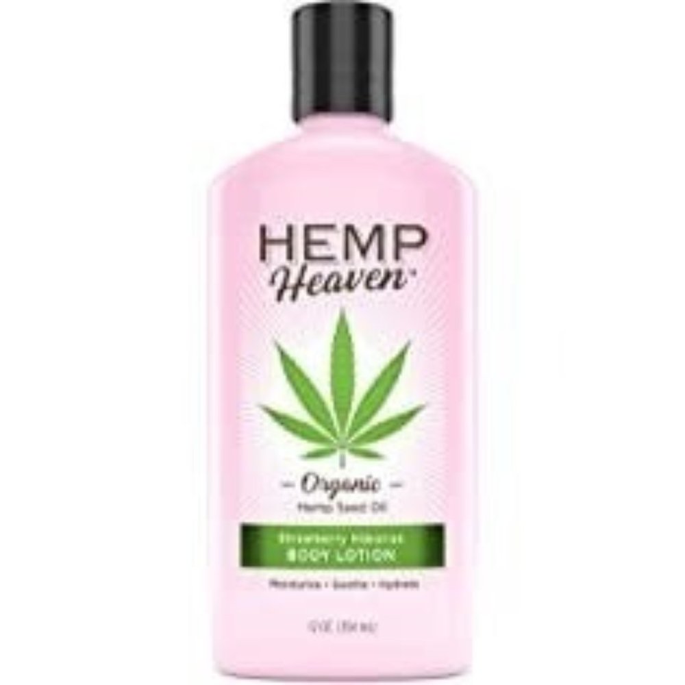 Hemp Heaven Organic Hemp Seed Oil Body Lotion (12 Ounces) - Strawberry Hibiscus